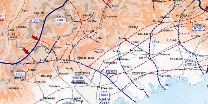 Twaalfde Slag aan de Isonzo (24 Oktober – 7 November 1917) / Slag bij Caporetto